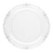 Clear with Silver Vintage Rim Round Disposable Plastic Appetizer/Salad Plates - 7.5" (120 Plates)